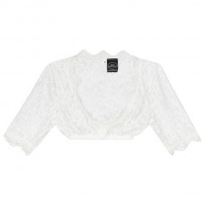 Dirndl blouse: elastisch wit kant